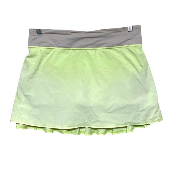 Lululemon Pace Setter Skirt Neon Petit Polka Dot Ruffle Tennis Skort Womens 6 - Picture 2 of 10